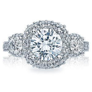 Tacori HT2524CU75 18 Karat Blooming Beauties Engagement Ring