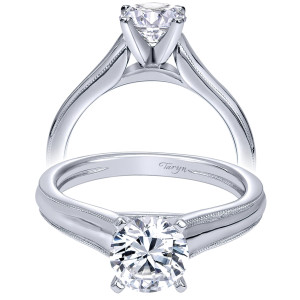 Taryn 14k White Gold Round Straight Engagement Ring TE10207W4JJJ
