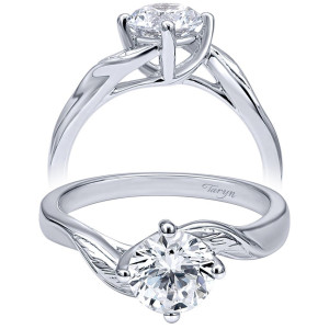 Taryn 14k White Gold Round Bypass Engagement Ring TE10253W4JJJ
