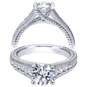 Taryn 14k White Gold Round Straight Engagement Ring TE10279W44JJ