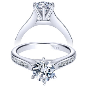 Taryn 14k White Gold Round Straight Engagement Ring TE10286W44JJ
