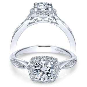 Taryn 14k White Gold Round Halo Engagement Ring TE11713R3W44JJ