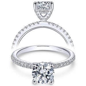 Taryn 14k White Gold Round Diamond Engagement Ring TE13903R4W44JJ