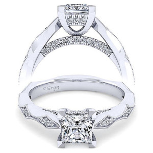 Taryn 14k White Gold Princess Cut Diamond Engagement Ring TE14427S4W44JJ