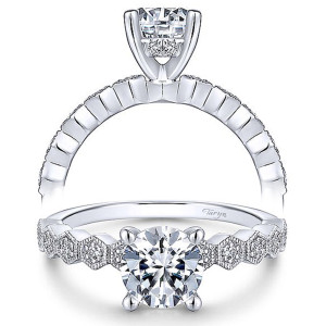 Taryn 14k White Gold Round Diamond Engagement Ring TE14429R4W44JJ