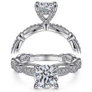 Taryn 14k White Gold Round Diamond Engagement Ring TE15200R4W44JJ