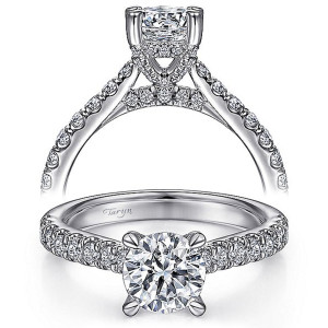 Taryn 14k White Gold Round Diamond Engagement Ring TE15246R4W44JJ