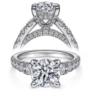 Taryn 14k White Gold Round Diamond Engagement Ring TE15250R8W44JJ