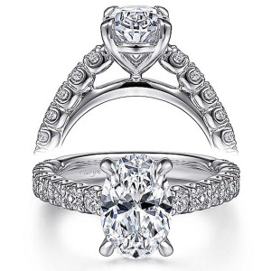 Taryn 14k White Gold Oval Diamond Engagement Ring TE15270O8W44JJ