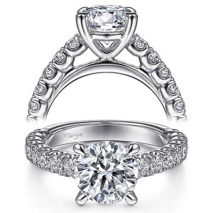 Taryn 14k White Gold Round Diamond Engagement Ring TE15270R8W44JJ