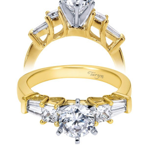 Taryn 14k Yellow/White Gold Round Straight Engagement Ring TE3693M44JJ