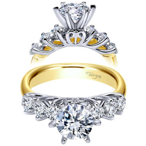 Taryn 14k Yellow/White Gold Round Straight Engagement Ring TE3956M44JJ