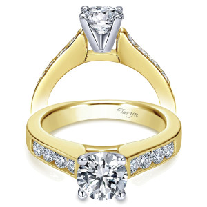 Taryn 14k Yellow Gold Round Straight Engagement Ring TE3962M44JJ