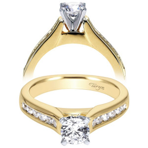 Taryn 14k Yellow Gold Round Straight Engagement Ring TE3963M44JJ