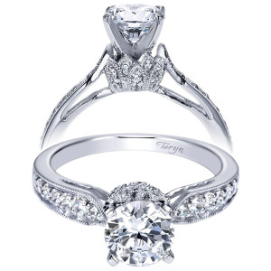 Taryn 14k White Gold Round Straight Engagement Ring TE4099W44JJ