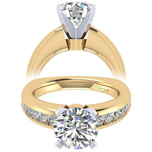 Taryn 14k Yellow Gold Round Straight Engagement Ring TE4182M44JJ