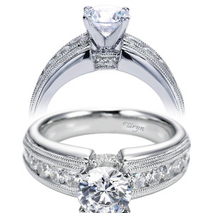 Taryn 14k White Gold Round Straight Engagement Ring TE5520W44JJ