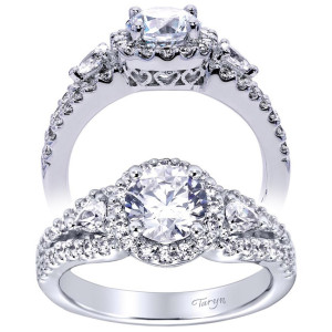 Taryn 14k White Gold Round Halo Engagement Ring TE5791W44JJ