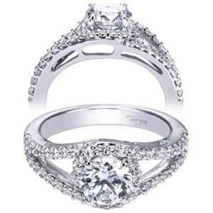 Taryn 14k White Gold Round Halo Engagement Ring TE5999W44JJ