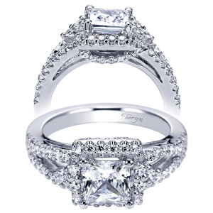 Taryn 14k White Gold Round Halo Engagement Ring TE6004W44JJ