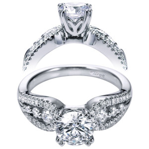 Taryn 14k White Gold Round Straight Engagement Ring TE6388W44JJ