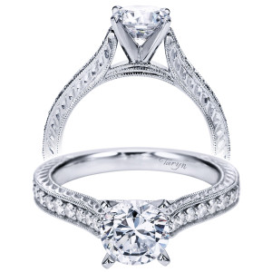 Taryn 14k White Gold Round Straight Engagement Ring TE6633W44JJ