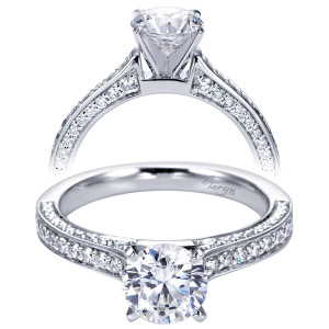 Taryn 14k White Gold Round Straight Engagement Ring TE6648W44JJ
