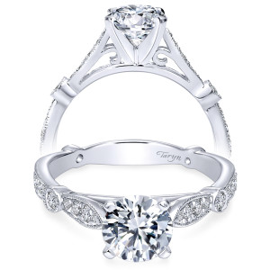 Taryn 14k White Gold Round Straight Engagement Ring TE6711W44JJ