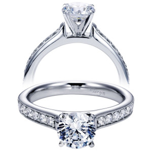 Taryn 14k White Gold Round Straight Engagement Ring TE6944W44JJ