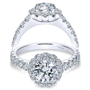 Taryn 14k White Gold Round Halo Engagement Ring TE7292W44JJ