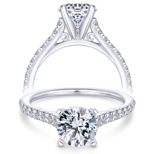 Taryn 14k White Gold Round Straight Engagement Ring TE7435W44JJ