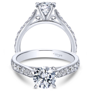 Taryn 14k White Gold Round Straight Engagement Ring TE7440W44JJ
