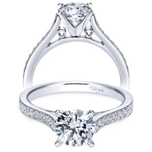 Taryn 14k White Gold Round Straight Engagement Ring TE7444W44JJ