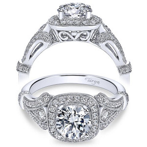 Taryn 14k White Gold Round Halo Engagement Ring TE7479W44JJ