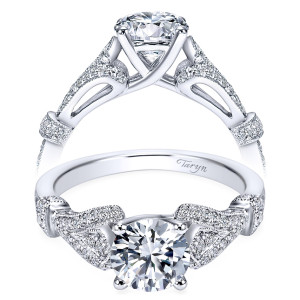 Taryn 14k White Gold Round Straight Engagement Ring TE7531W44JJ