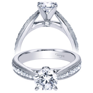 Taryn 14k White Gold Round Straight Engagement Ring TE7535W44JJ