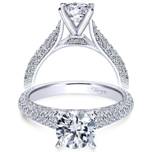 Taryn 14k White Gold Round Straight Engagement Ring TE7538W44JJ