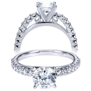 Taryn 14k White Gold Round Straight Engagement Ring TE7540W44JJ