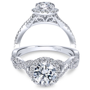 Taryn 14k White Gold Round Halo Engagement Ring TE7543W44JJ