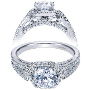 Taryn 14k White Gold Round Halo Engagement Ring TE7545W44JJ