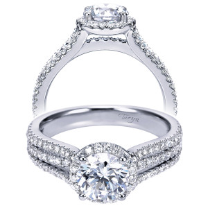 Taryn 14k White Gold Round Halo Engagement Ring TE7785W44JJ