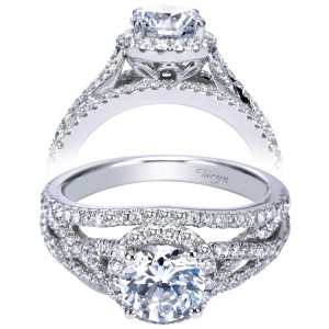 Taryn 14k White Gold Round Halo Engagement Ring TE7798W44JJ