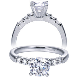 Taryn 14k White Gold Round Straight Engagement Ring TE7847W44JJ