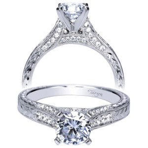 Taryn 14k White Gold Round Straight Engagement Ring TE7992W44JJ