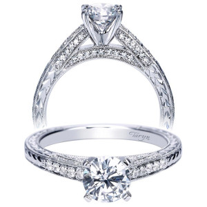 Taryn 14k White Gold Round Straight Engagement Ring TE7993W44JJ