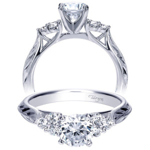 Taryn 14k White Gold Round Straight Engagement Ring TE7994W44JJ