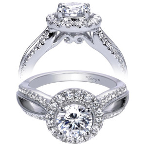 Taryn 14k White Gold Round Halo Engagement Ring TE8151W44JJ