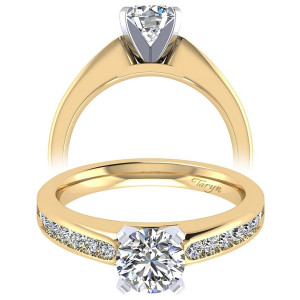 Taryn 14k Yellow Gold Round Straight Engagement Ring TE8195M44JJ