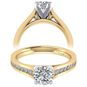 Taryn 14k Yellow Gold Round Straight Engagement Ring TE8223M44JJ