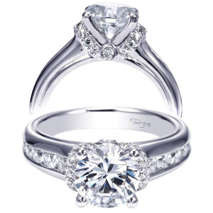Taryn 14k White Gold Round Straight Engagement Ring TE8893W44JJ